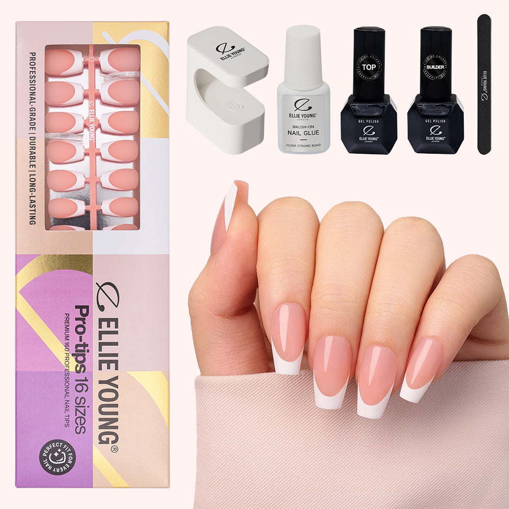 Nude French Tip | Medium Coffin | ProTips