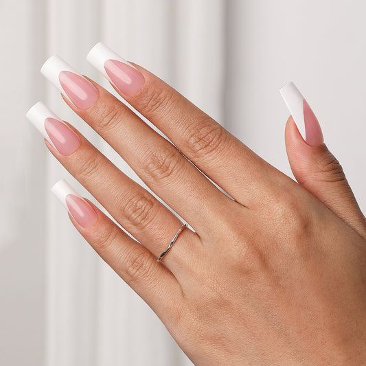 Pink Base French Tip| Long Square | ProTips