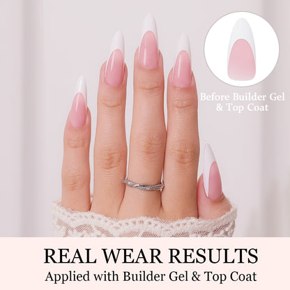 Pink French Tip | Long Almond | ProTips