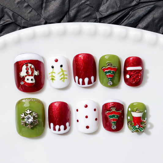 Merry Christmas| Short Square | Handmade