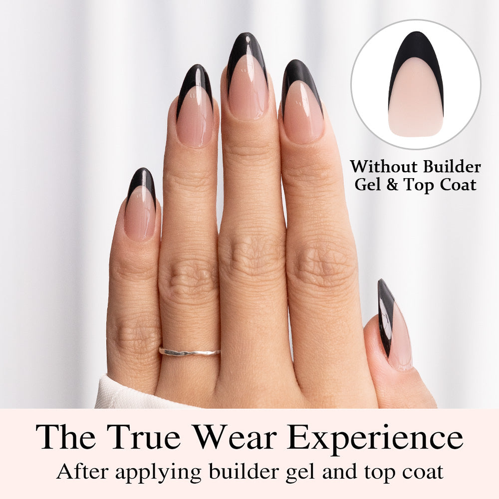 Brown French Tip | Medium Almond | ProTips