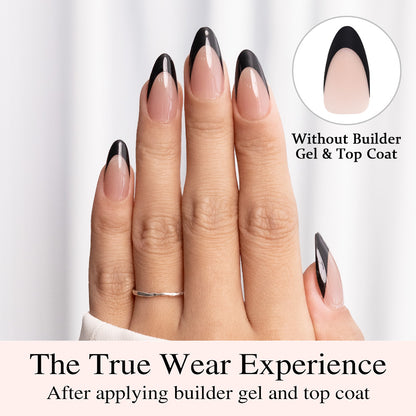 Brown French Tip | Medium Almond | ProTips