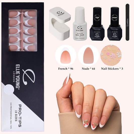 Nude & French Mix Nail Kit | Short Almond | ProTips