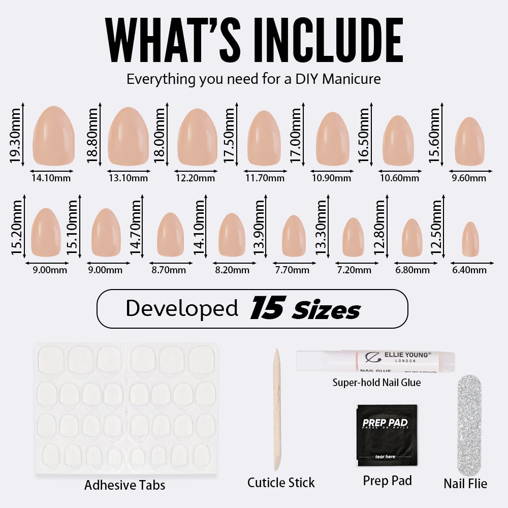 Classy Nude | Short Oval | SALON PRESS™