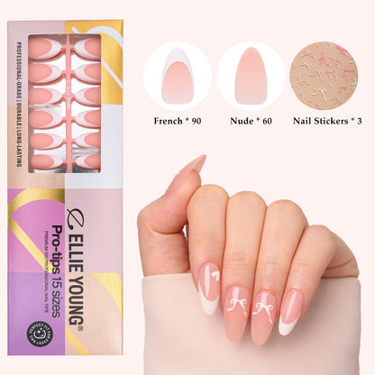 Nude & French Mix Nail Kit | Medium Almond | ProTips