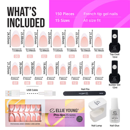 Nude French Tip | Medium Almond | ProTips