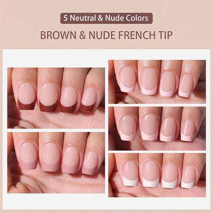 Mocha Nude French Tips | Short Square | ProTips