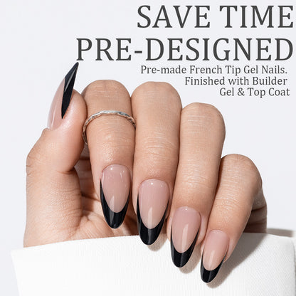 Brown French Tip | Medium Almond | ProTips