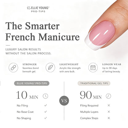 Pink Base French Tip | Medium Square | ProTips
