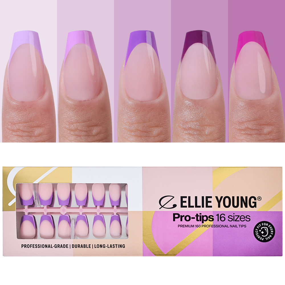 Purple Pastel Tips | Medium Coffin | ProTips
