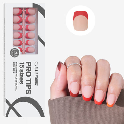 Rote Pastellspitzen | Kurz & eckig | ProTips