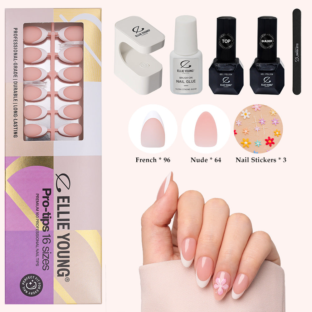 Nude & French Mix Nail Kit | Short Almond | ProTips