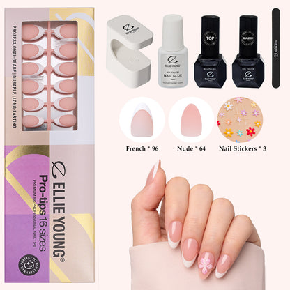 Nude & French Mix Nail Kit | Short Almond | ProTips