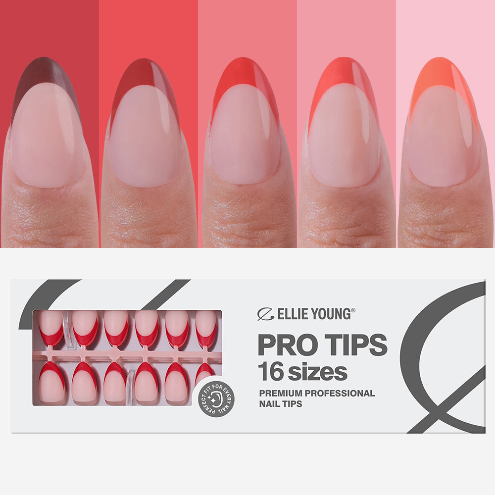 Rote Pastell-Nagelspitzen | Kurz & Mandelform | ProTips