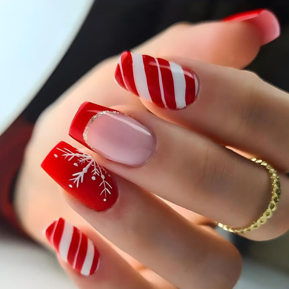 Red Christmas Coffin Nail