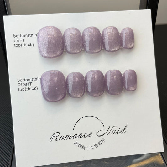 Purple Cat Eyes | Short Square |  Handmade