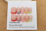 Summer French Tip | Handmade Press on Nail