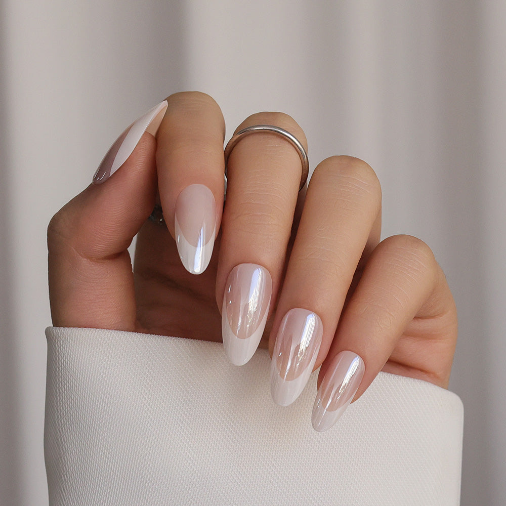 Donut Glaze French Tip | Medium Almond