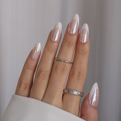Donut Glaze French Tip | Medium Almond