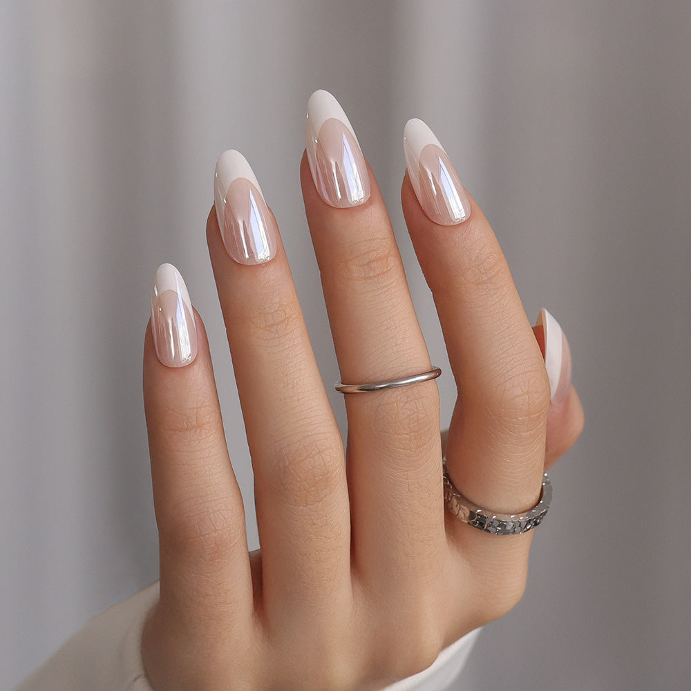 Donut Glaze French Tip | Medium Almond