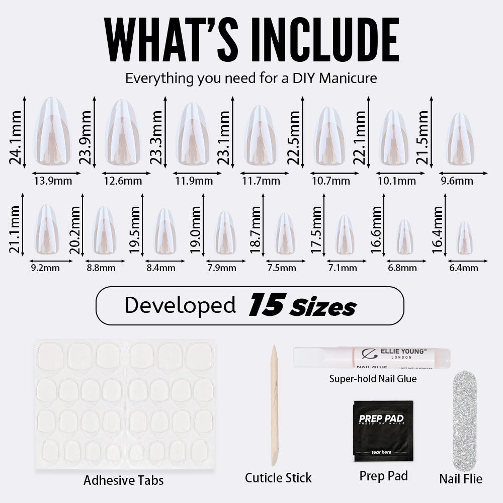 Donut Glaze French Tip | Medium Almond