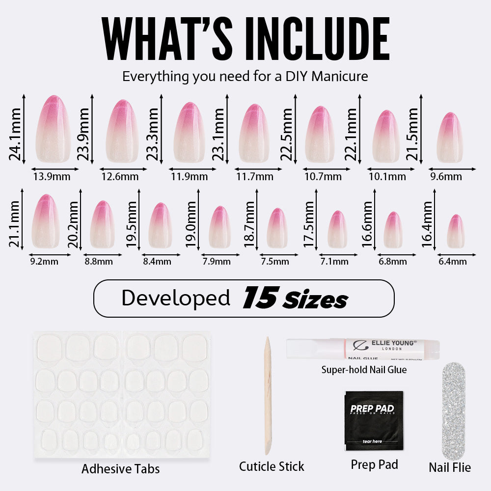 Rosy Dew| Medium Almond | SALON PRESS™