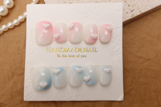 Couple Heart  | Short Square | Handmade