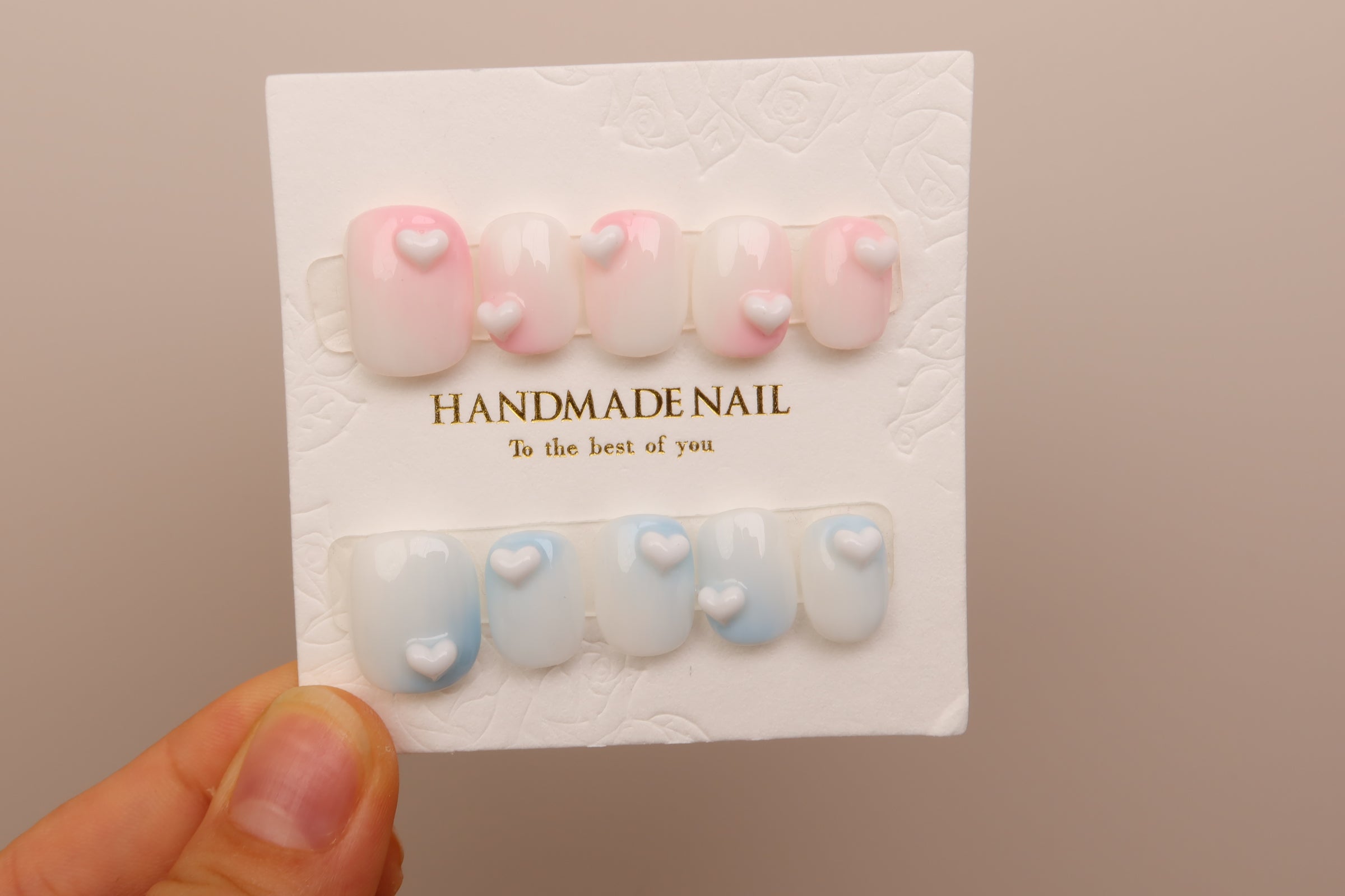 Couple Heart  | Handmade Press On Nail