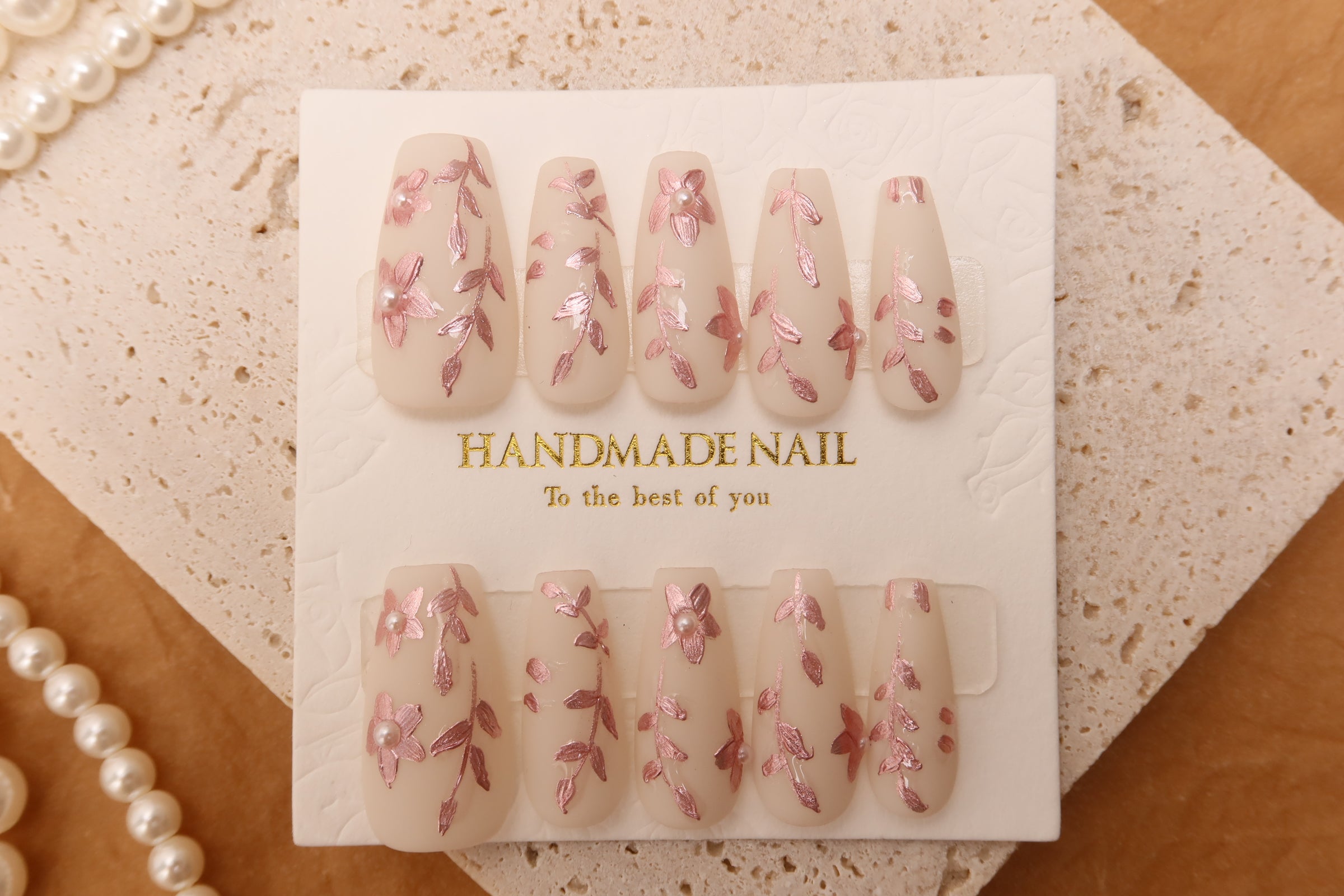 Purple Leafs  | Handmade Press On Nail