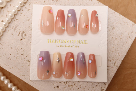 Ombre Ice Cream | Medium Coffin | Handmade