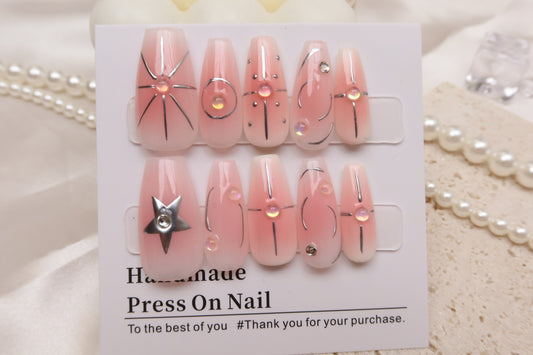 Blushed star | Long Coffin | Handmade