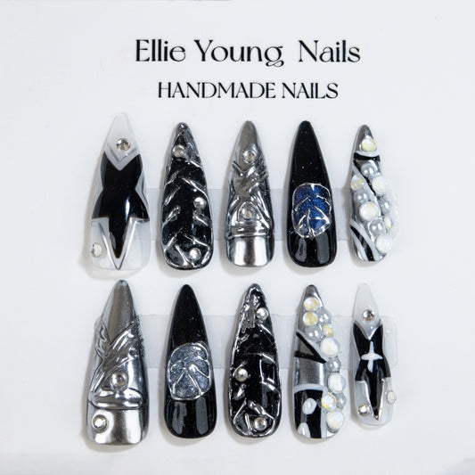 Midnight Dancer| Stiletto | Handmade