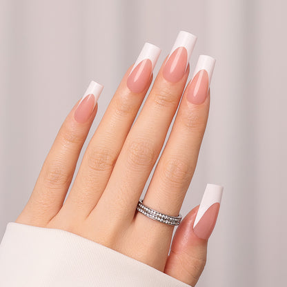 Nude French Tip | Long Square