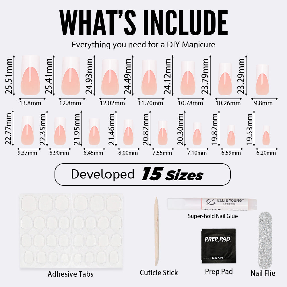 Nude French Tip | Long Square