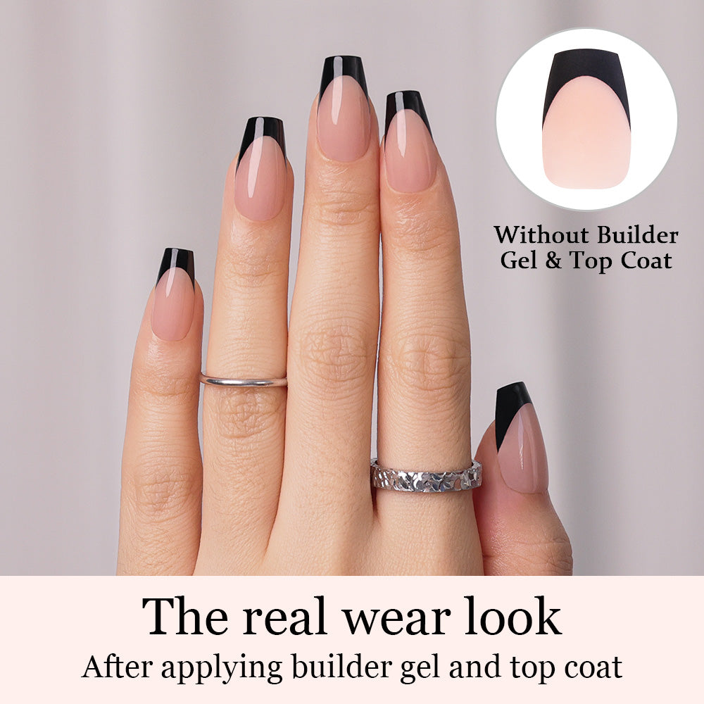 Black French Tip | Medium Coffin | ProTips