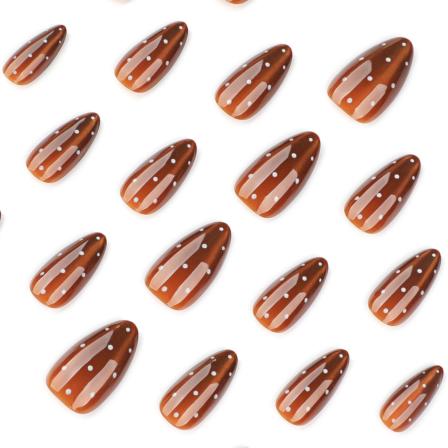 Brown Polka Dot | Medium Almond | EASY PRESS™