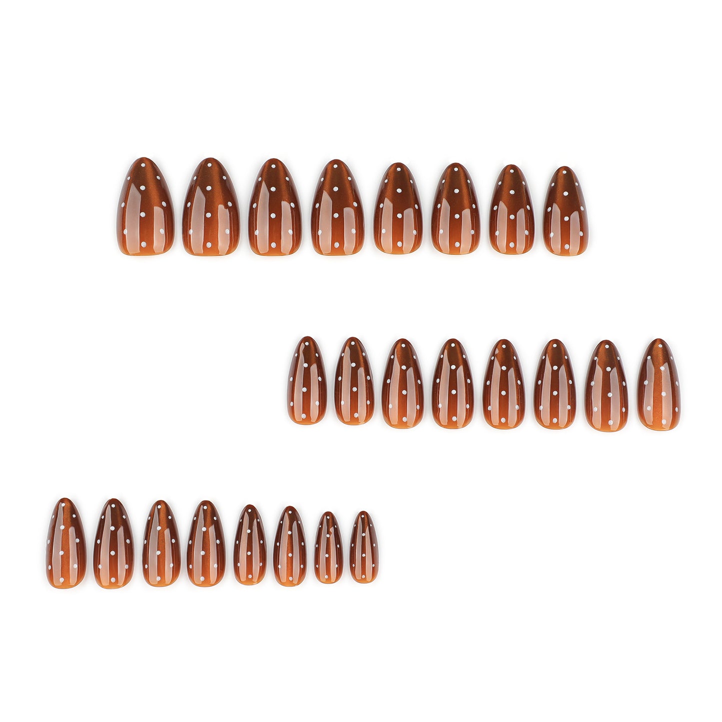 Brown Polka Dot | Medium Almond | EASY PRESS™