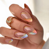 Colourful Ombre Golden Lines