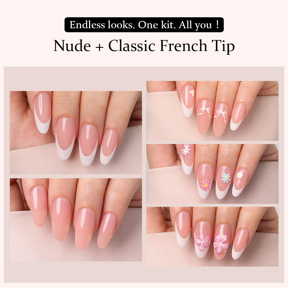 Nude & French Mix Nail Kit | Medium Almond | ProTips