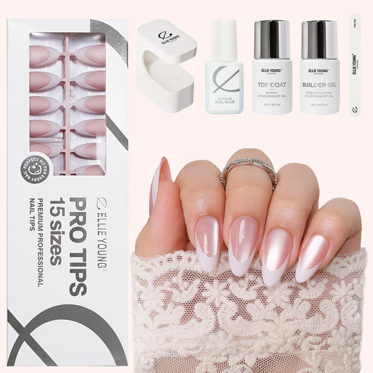 Nude Cat Eye | French Tip | Medium Almond | ProTips