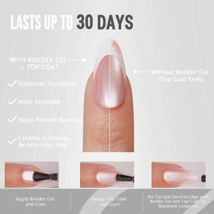 Nude Cat Eye | French Tip | Medium Almond | ProTips