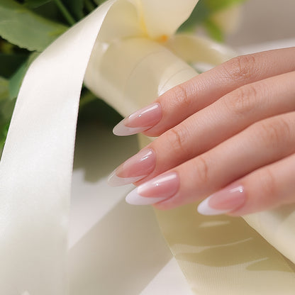 Nude Cat Eye | French Tip | Medium Almond | ProTips