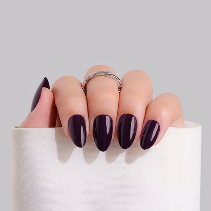 Aubergine Noir | Short Almond | EASY PRESS™