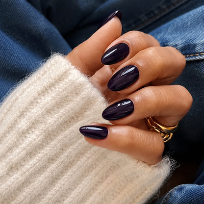 Aubergine Noir | Short Almond | EASY PRESS™