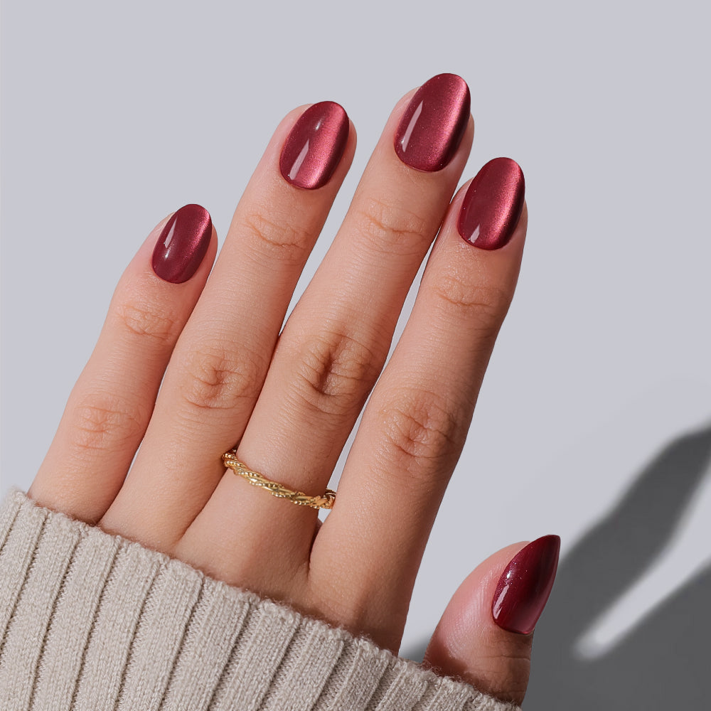 Ruby Burgundy | Short Oval | EASY PRESS™