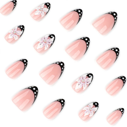 Polka Petals | Short Almond | EASY PRESS™