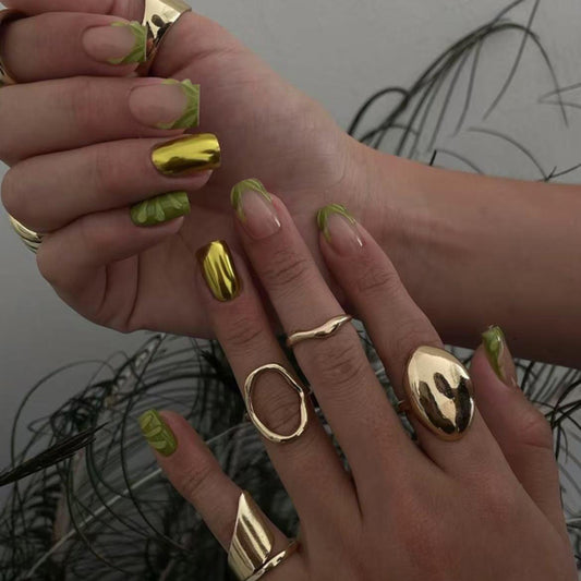 Lime Chrome | Short Square