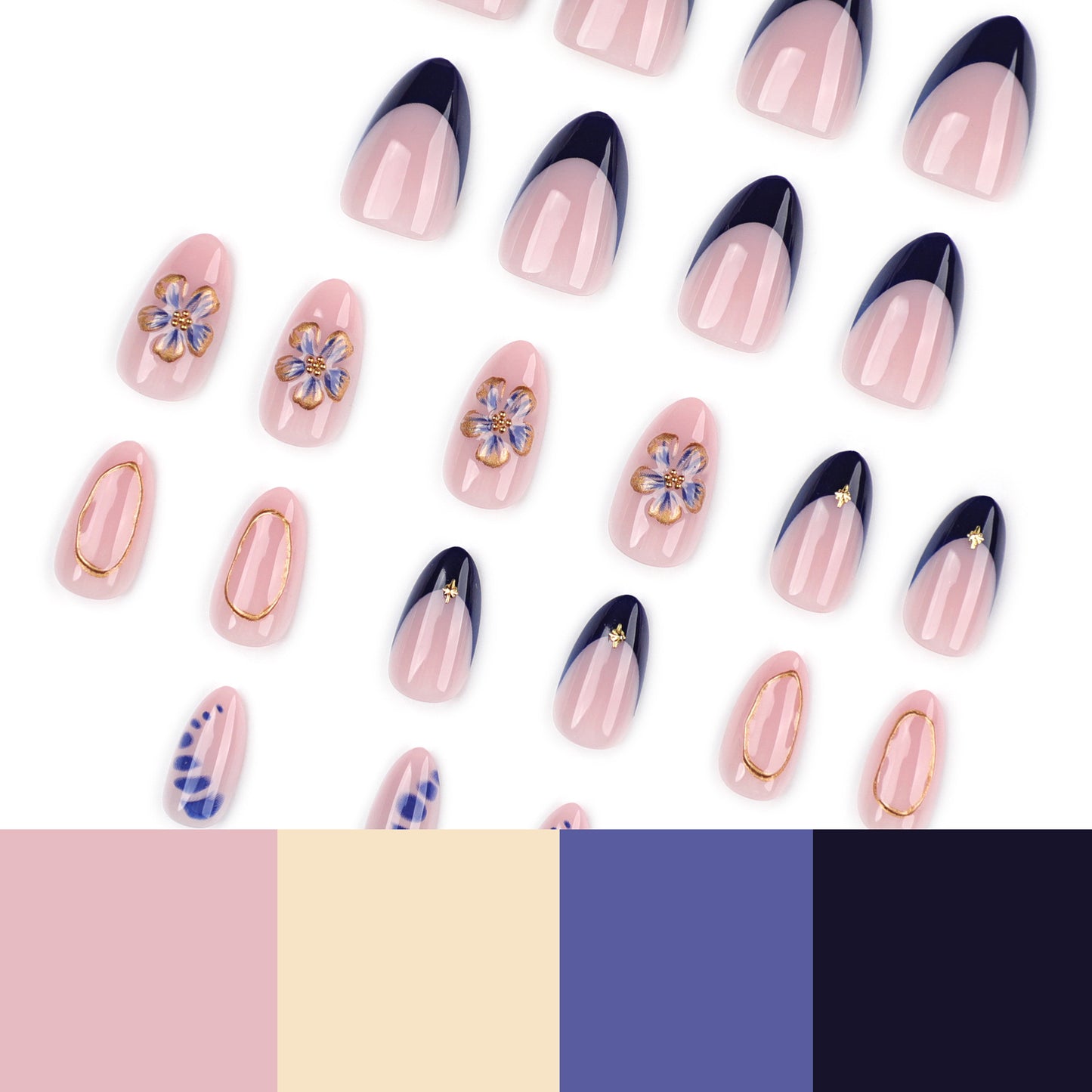 Sapphire Iris | Short Almond | EASY PRESS™