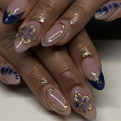 Sapphire Iris | Short Almond | EASY PRESS™