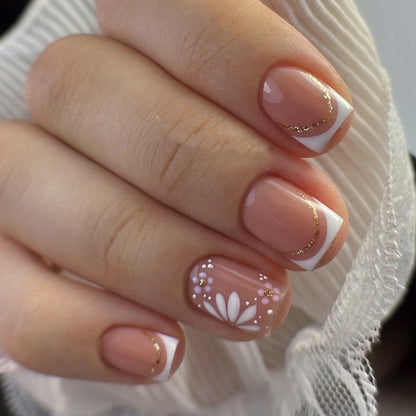 Daisy French Tips | Short Square